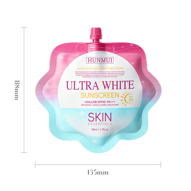 HUNMUI Ultra White Sunscreen Gel Cream 50ml Tri Light Beauty