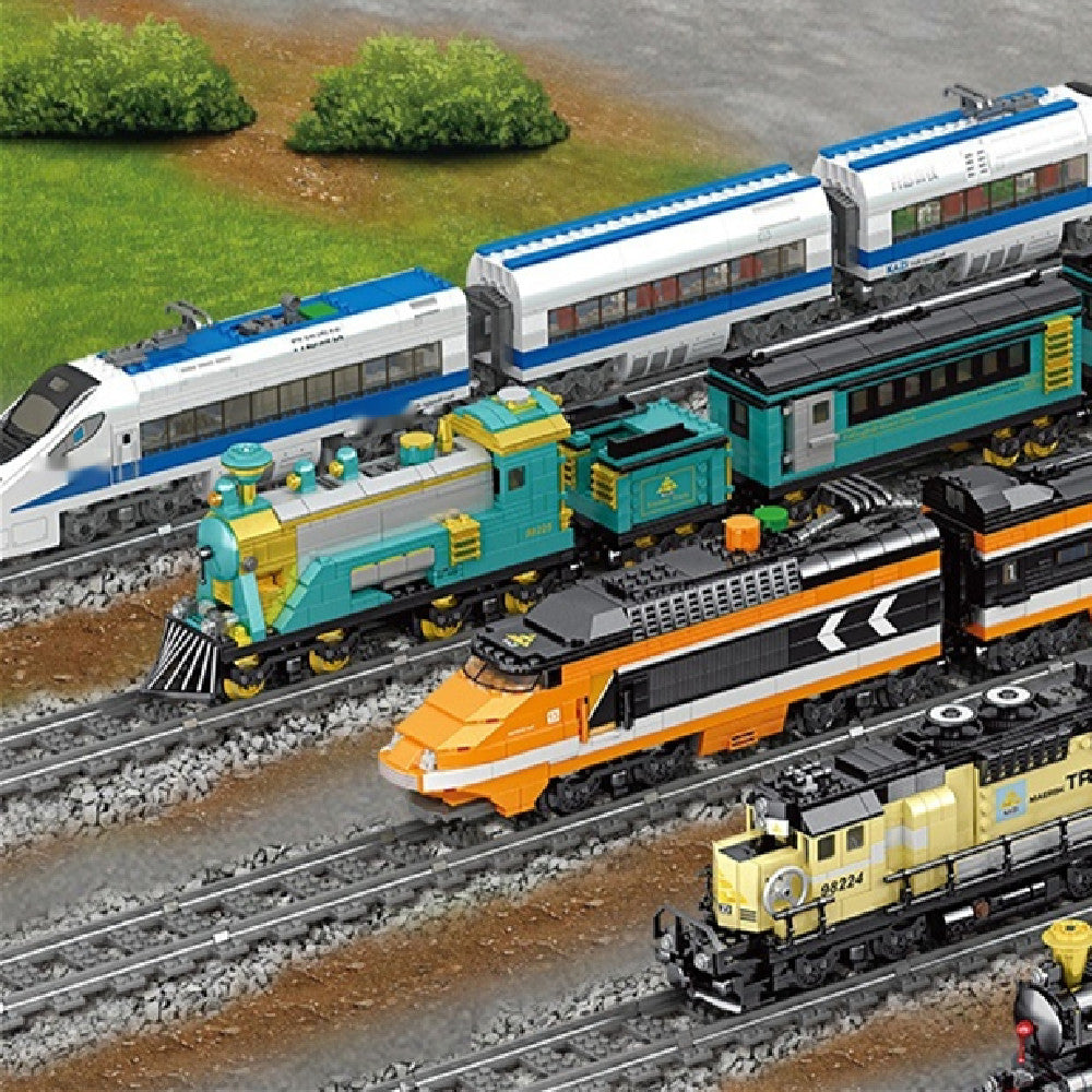 Electric Rail Train Model Children Education Small Particles Assembled Building Block Toys LuxuryLifeWay Online Store