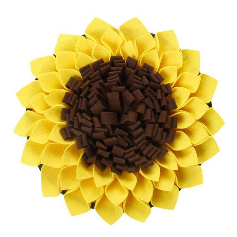 Non Slip Dog Sniffing Snuffle Mat Washable Sunflower Slow Feeding Food Pet Nosework Training Treat Pets Fashion