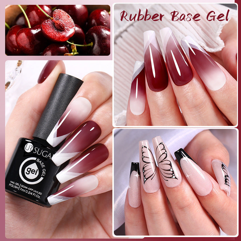 Reinforced Long-lasting No-file Base Coat With Shimmering Glitter Gel Polish LadyShow.Store