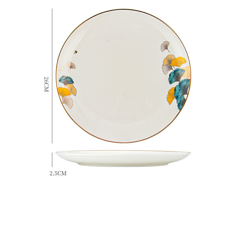 Dinner Plates Ceramic Steak Plate Web Porcelain LadyShow.Store