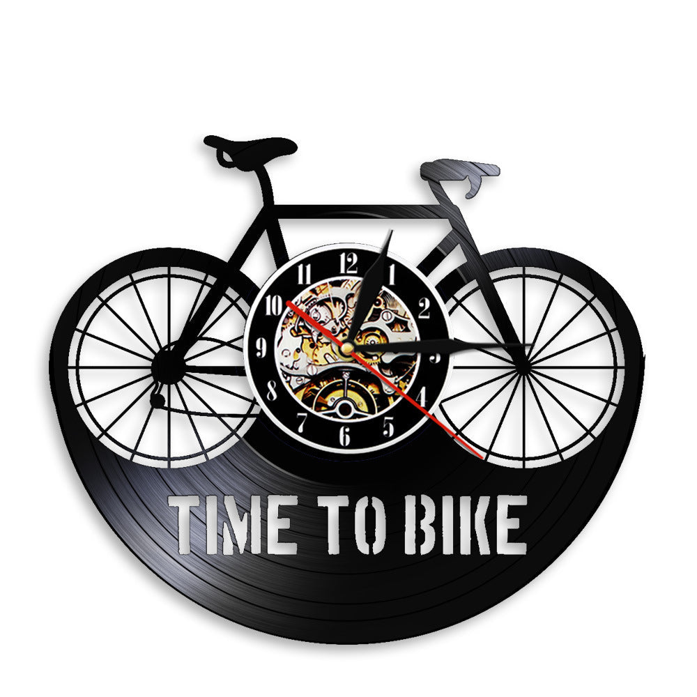 Vinyl Record Wall Clock Creative Retro Nostalgia PearlNestDecor.com