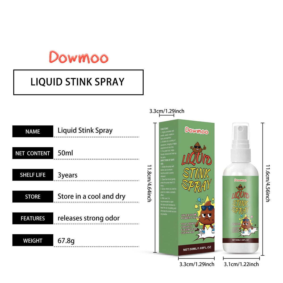 Odor Spray 50ml 1box Tri Light Beauty