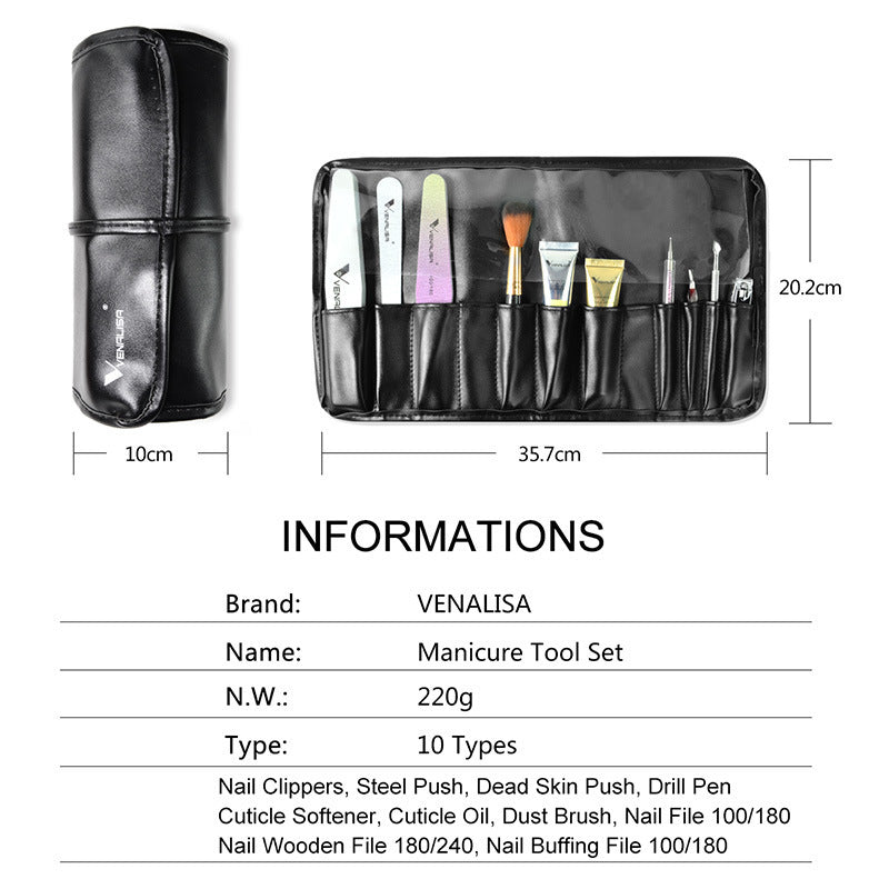 Nail Art Kit Dead Skin Scrub Nail Polish Nail Clipper 10 Repair Sets