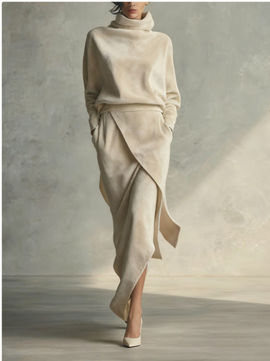 Elegant Suede Dress Women NorixaFashion.com