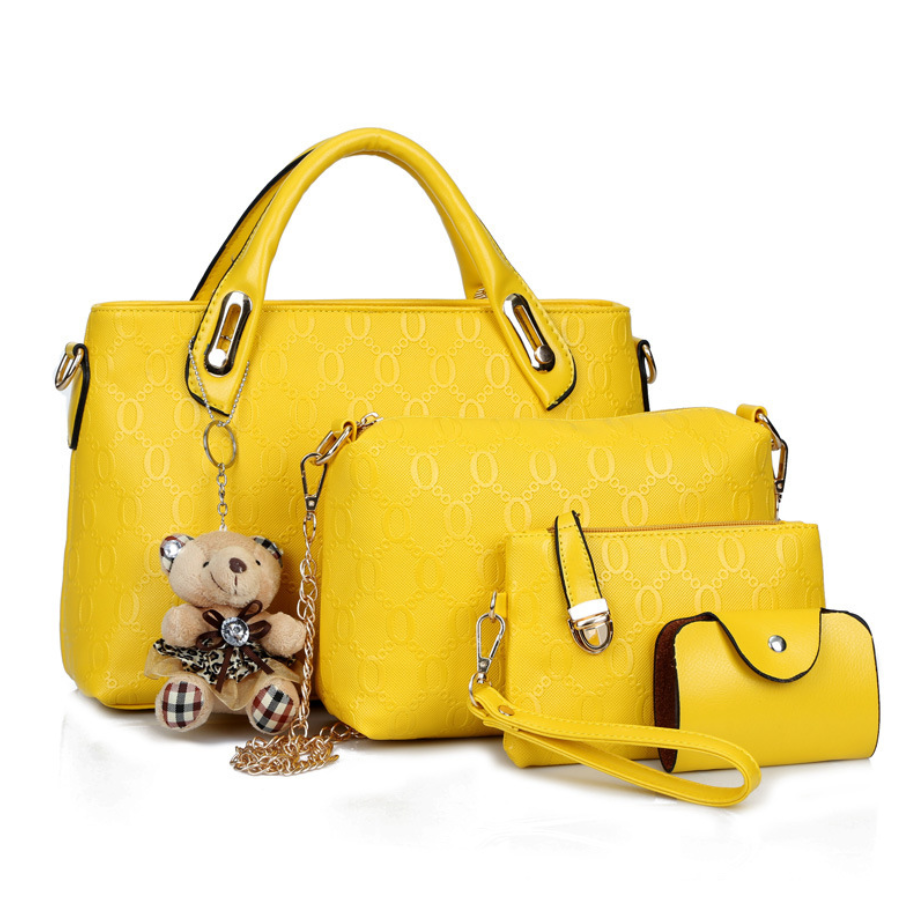 Bear Pendant Mother-Daughter Bag, Tote and Shoulder Bag Pi-Mart