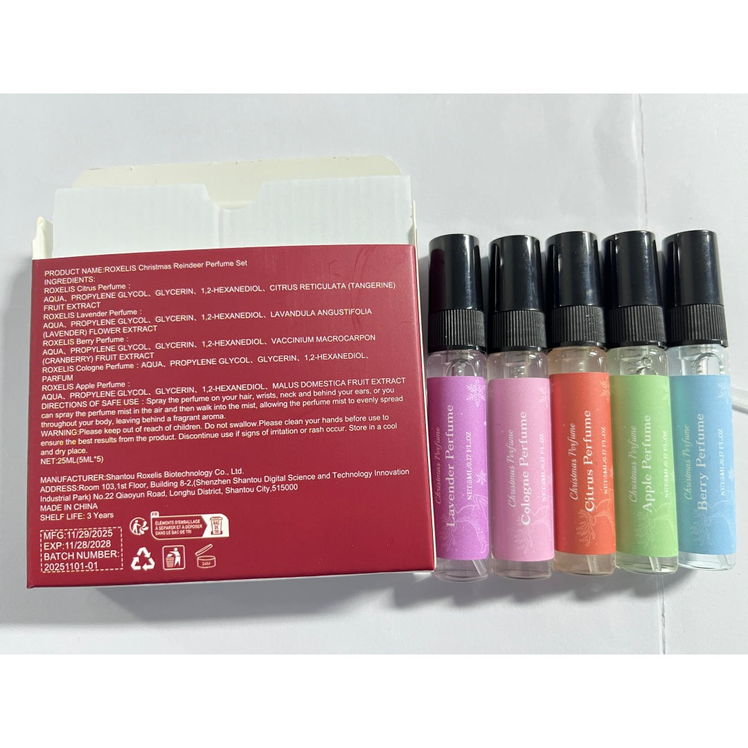 1 Set Of Christmas Reindeer Fragrance Gift Box  Product Size 7.8x 1.3x 1.3cm Tri Light Beauty