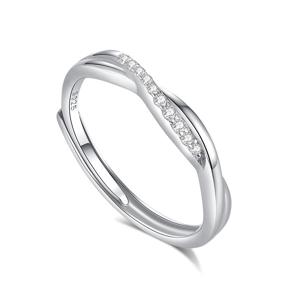 S925 Silver Adjustable Ring For Couples LadyShow.Store