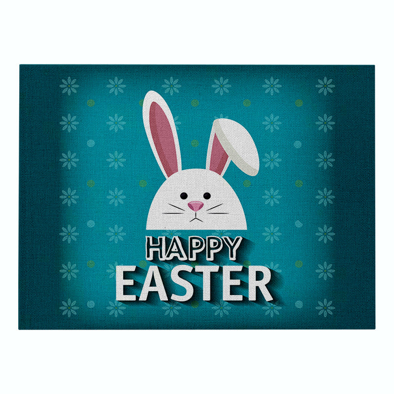Home Cartoon Rabbit Kitchen Insulation Coaster Anti-scalding Cotton And Linen Western Placemat PearlNestDecor.com