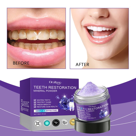 Purple Whitening Tooth Powder 50g Tri Light Beauty