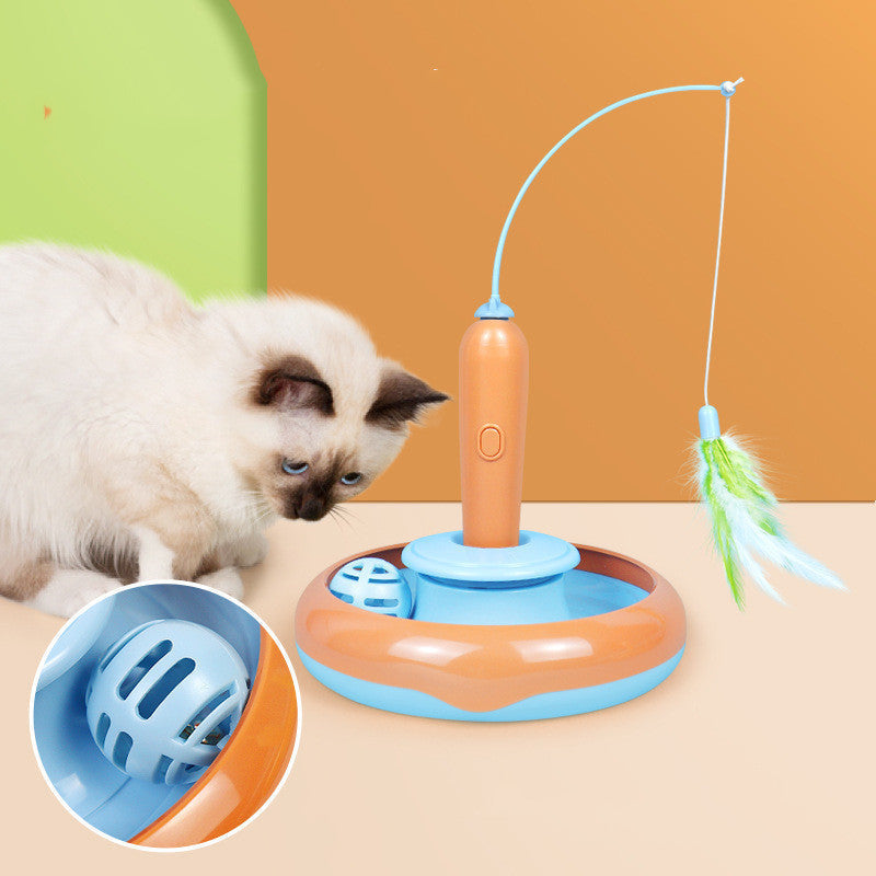 Feather Cat Turntable Toy Pets Fashion