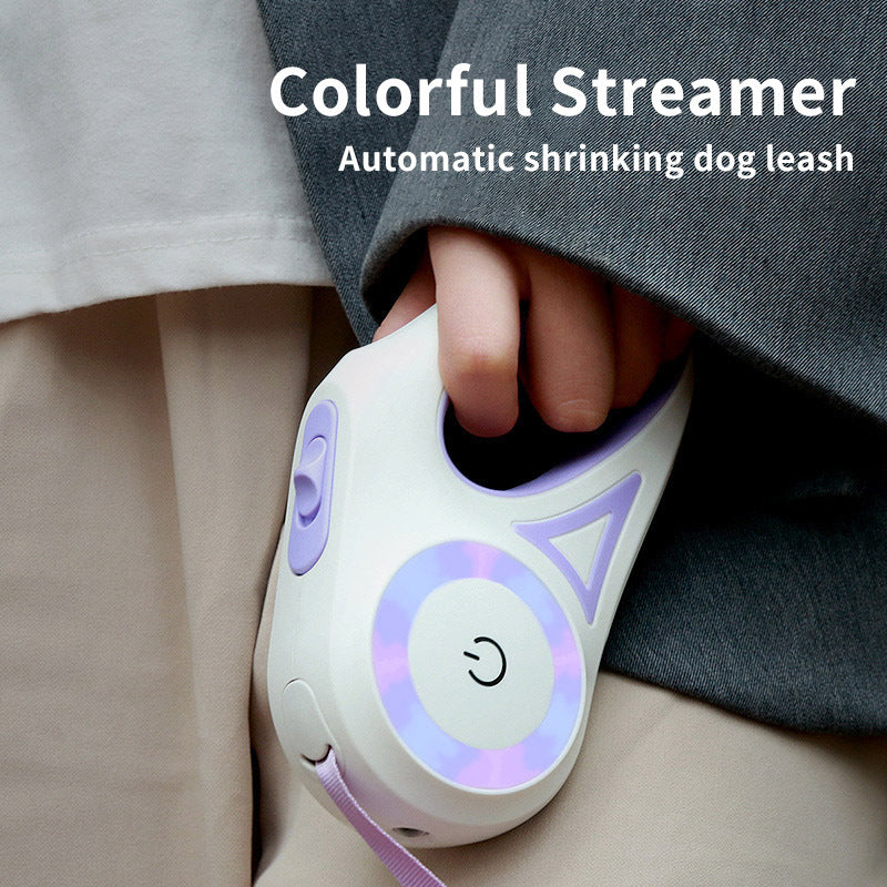 Retractable Dog Leash with Collar Pets Fashion