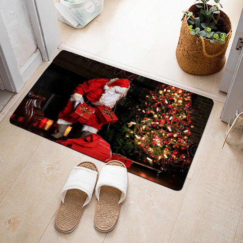 Christmas Floor Mat Bedroom Bathroom Home Absorbent Non-slip