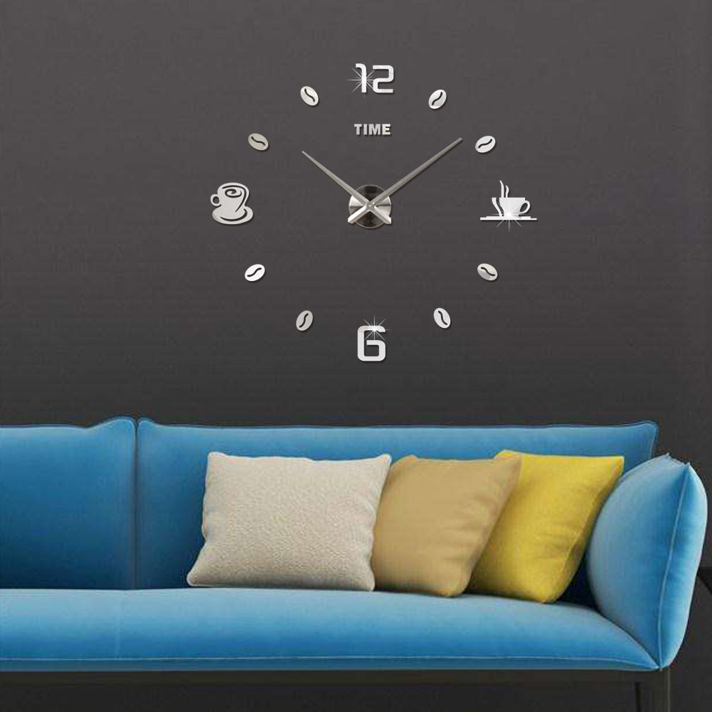 Creative DIY Mirror Wall Sticker Wall Clock PearlNestDecor.com