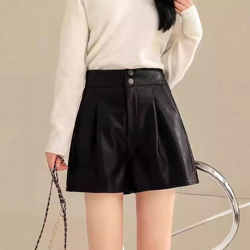 New Autumnwinter High-waiste Figure-flattering A-line Wide-leg Pants For Outerwear LadyShow.Store