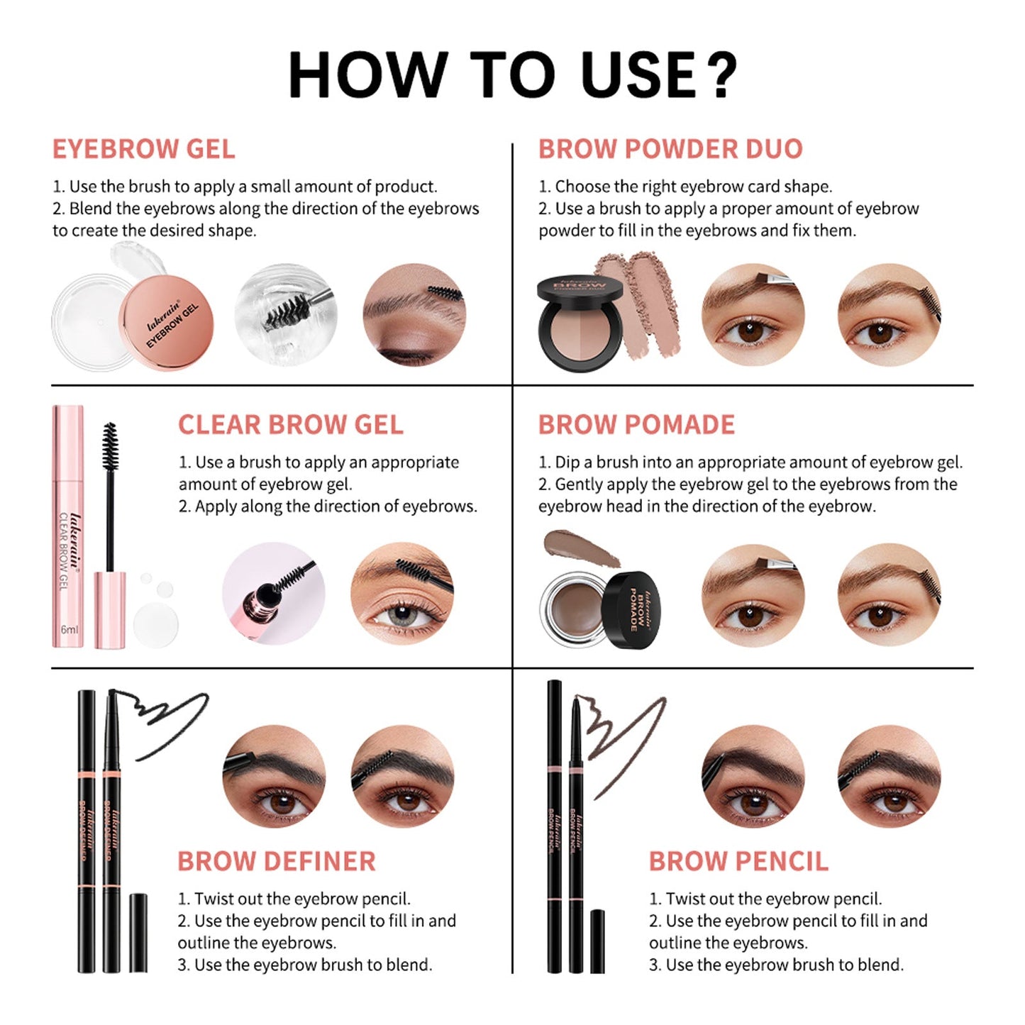 Full Set Of Stereo Powder Brow Cream Eyebrow Gel Suit LadyShow.Store