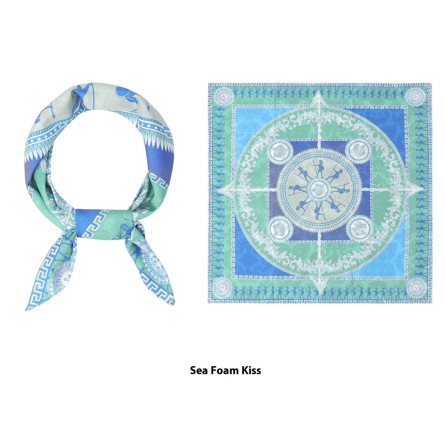 Elegant Printed Silk Square Scarf NorixaFashion.com