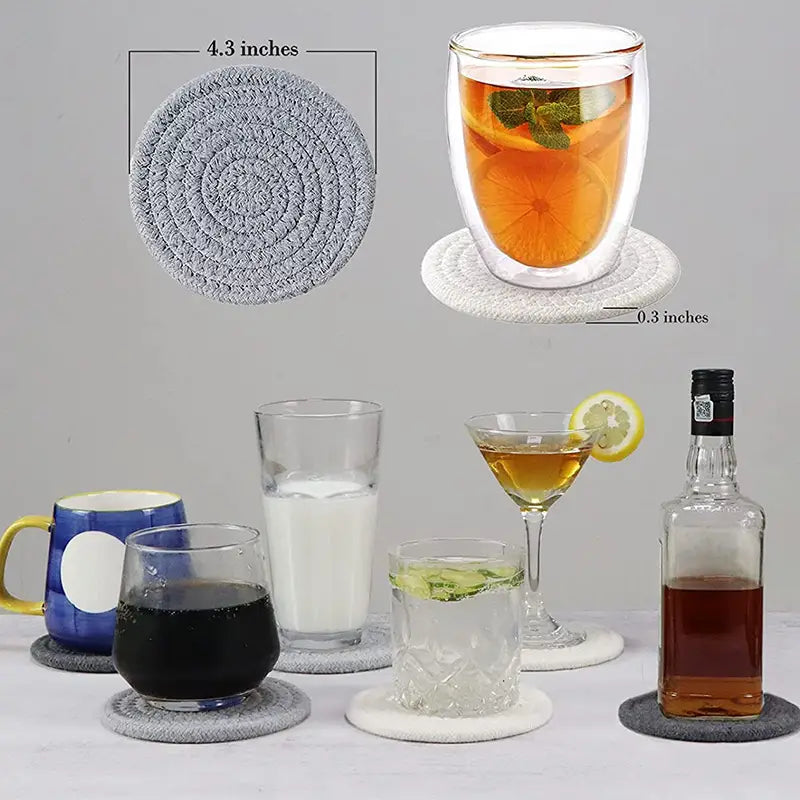 Handmade Braided Fabric Drink Coaster - Super Absorbent Best YouTube Store