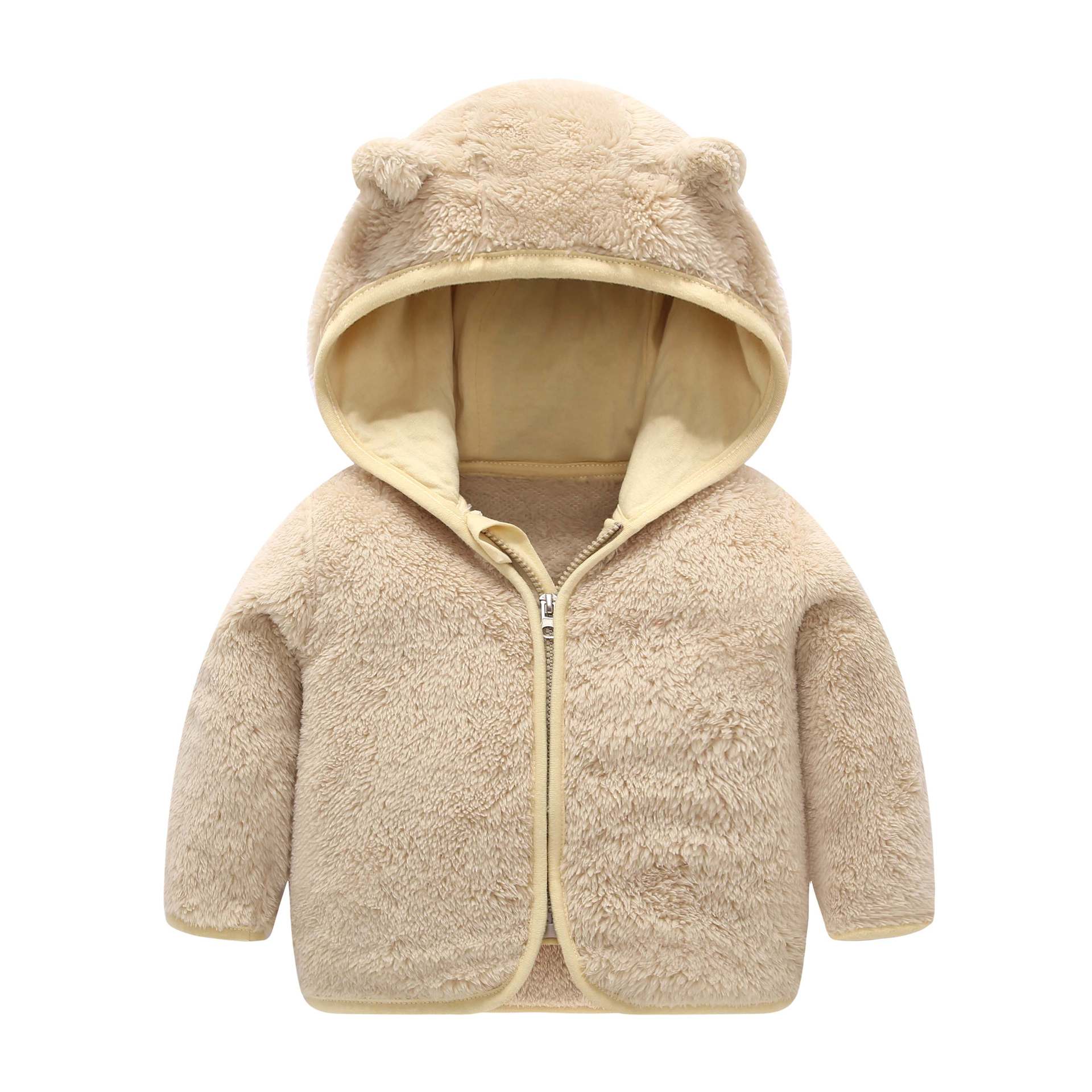 Children's Hooded Coral Fleece Padded Jacket Pi-Mart