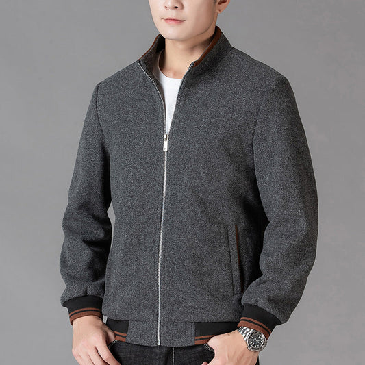 Autumn Clothing Coat Men's Woolen Fleece Jacket Top Best YouTube Store