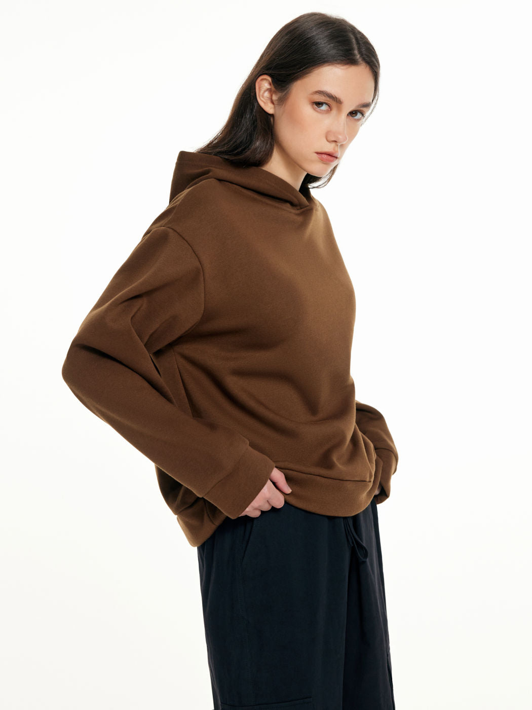 Letters Print Casual Loose Long -sleeved Hooded Sweater NorixaFashion.com