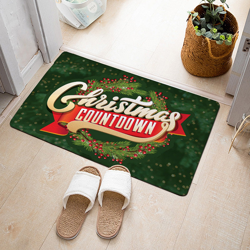 Christmas Floor Mat Bedroom Bathroom Home Absorbent Non-slip