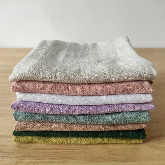 Plain Cotton Linen Cloth Art Home Kitchen Napkins PearlNestDecor.com