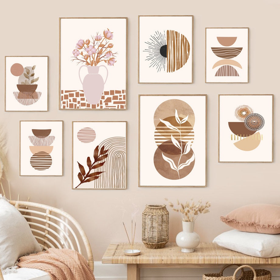 Abstract Geometric Boho Painting PearlNestDecor.com