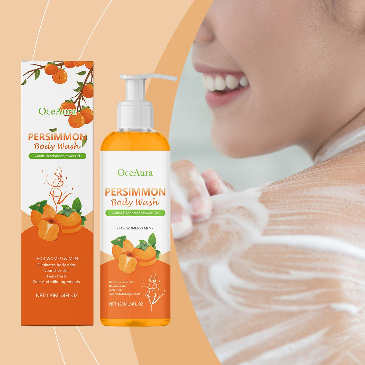 Nourishing Deodorant Body Shower Gel 120ml Box Tri Light Beauty
