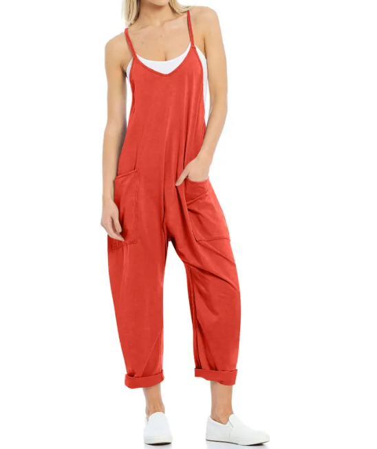 Women's Pocket Knit Jumpsuit Pi-Mart