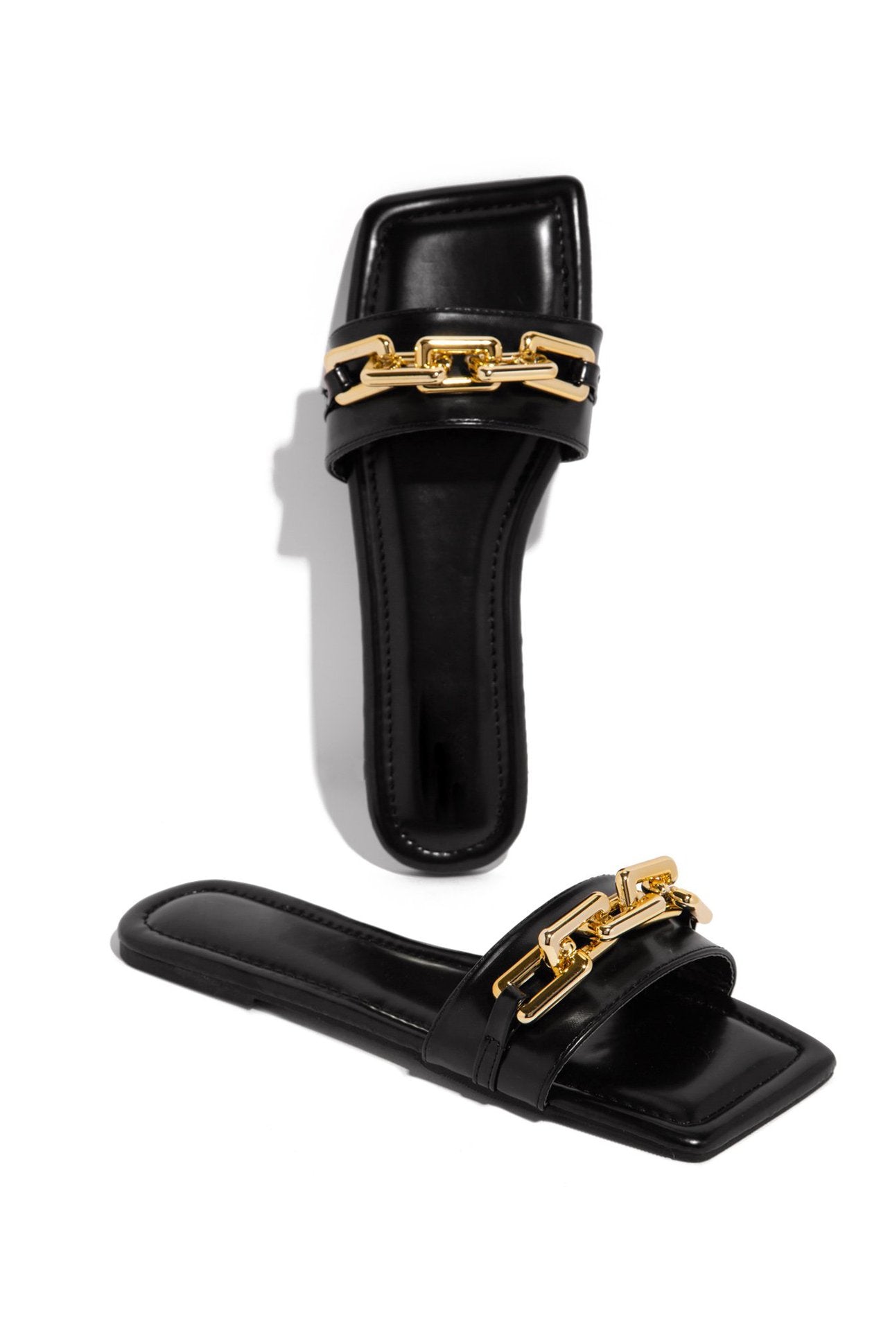 Cross Adult Women's Chain Flat Bottom Casual Sandals And Slippers LadyShow.Store