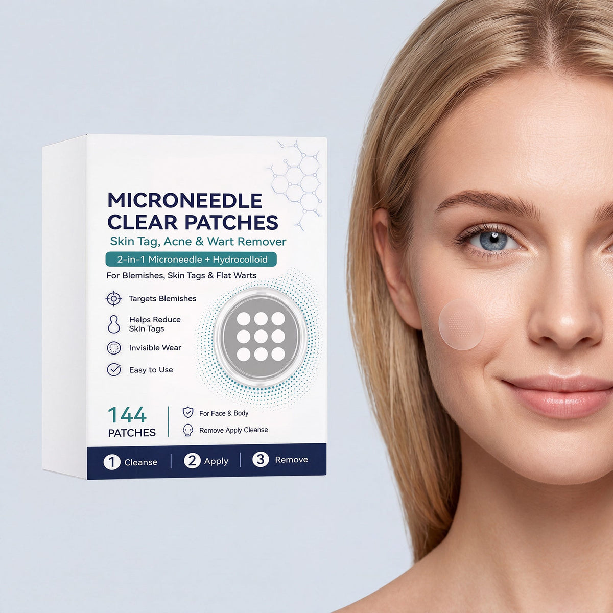 Acne Microneedle Patch - 144 Pieces Per Box Tri Light Beauty