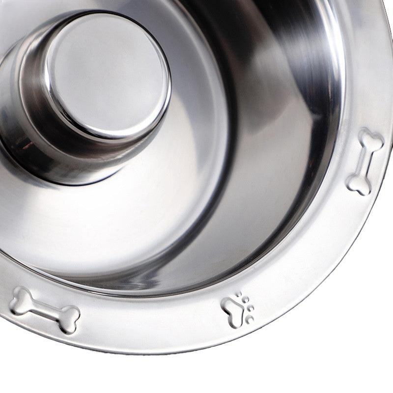 Pet Slow Food Stainless Steel Bowl And Tableware Pets Fashion