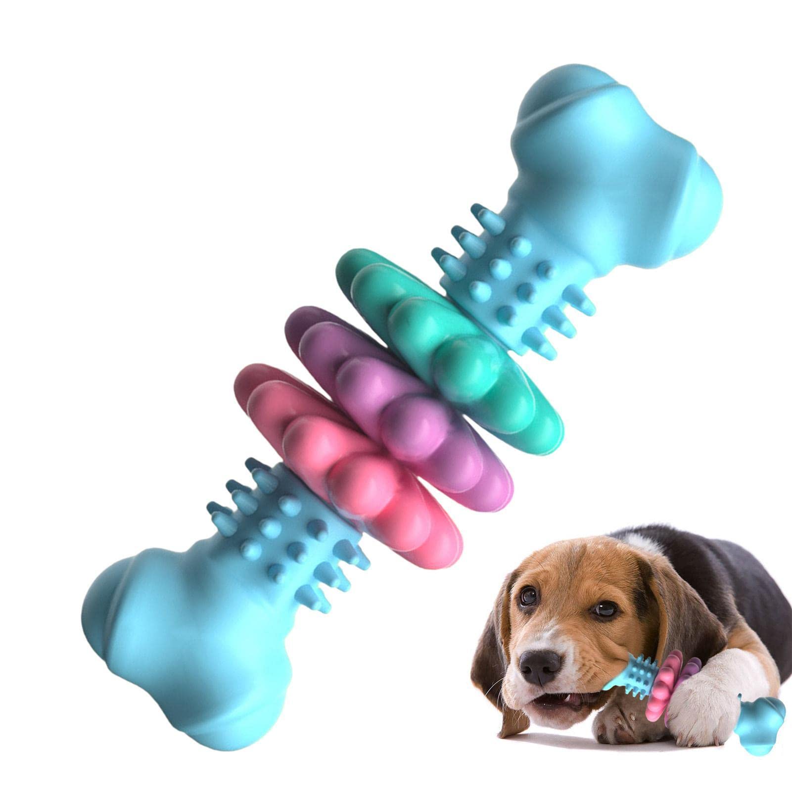 Dog Chew Toy Dog Bone Type  Dogs Teeth Cleaning Toys Indestructible TPR Bone Chewing Bite Resistant Teething Toys  Pet Products Pets Fashion