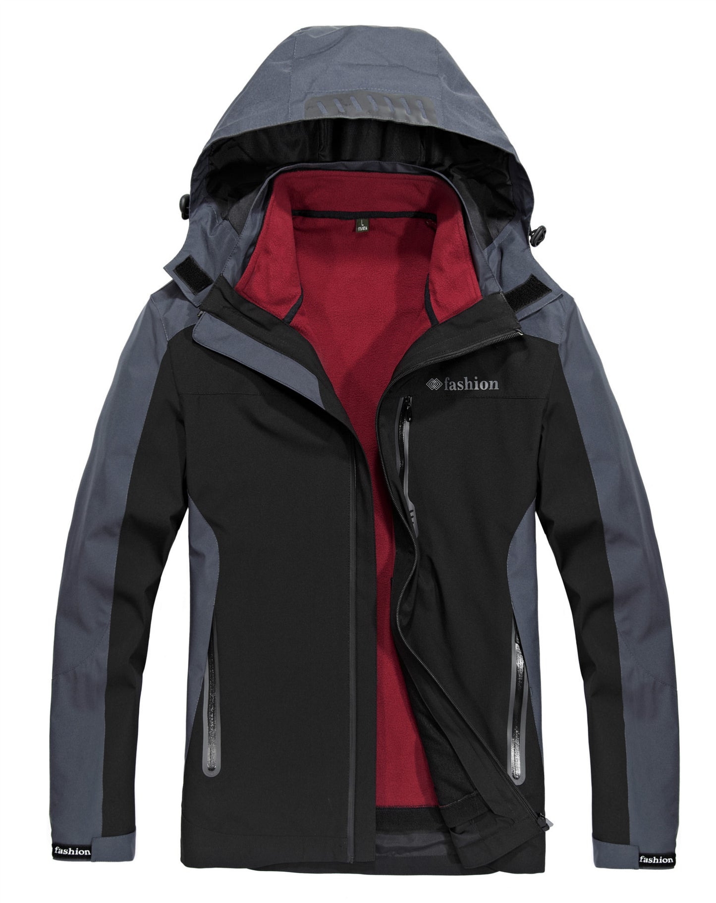 Men's 3-in-1 Outdoor Jacket Set with Windproof Design Pi-Mart