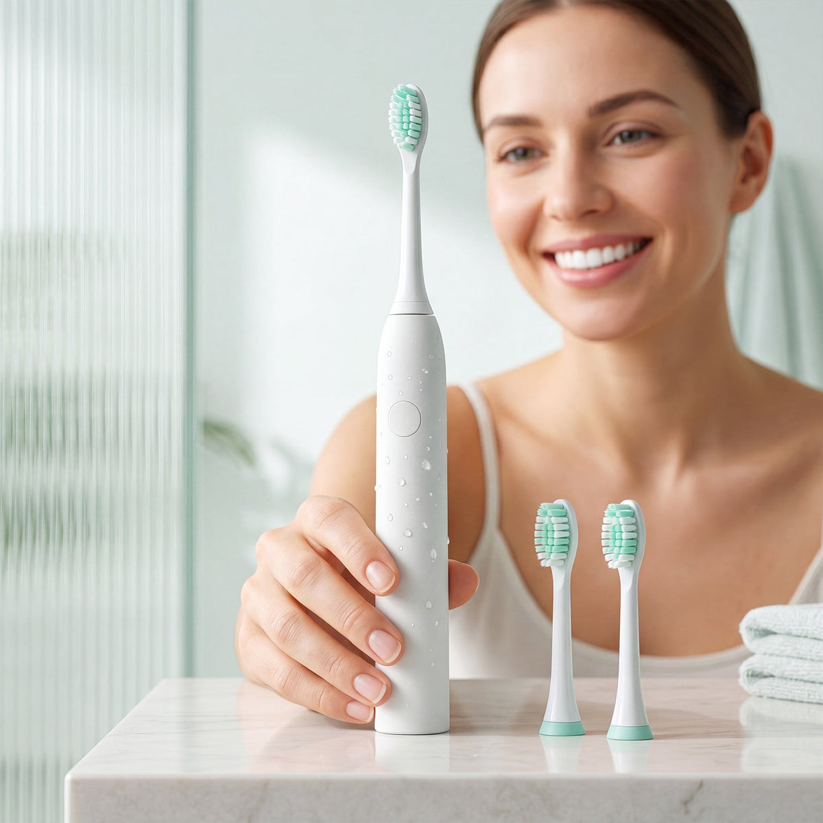 CH-926 Electric Toothbrush With 2 Brush Heads Tri Light Beauty