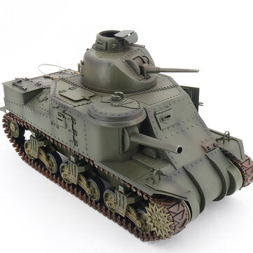 EXBONZAI 1/16 2.4ghz RC Tank RTR Hand Made Simulation Full Metal W/light & Sound 360 Degree Turret Rotation Remote Control For American M3 RC Car Vehicles Model LuxuryLifeWay Online Store