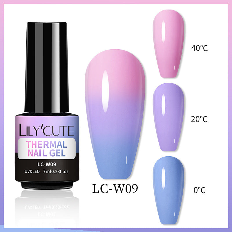 Temperature Change Glitter UV Polish Three-section Color Change LadyShow.Store