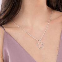 Sterling Silver Ring Holder Keeper Flower Pendant Necklace for Women LadyShow.Store