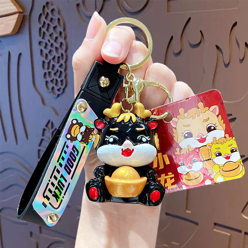 Creative Fashion Small Dragon New Year Keychain Pendant LadyShow.Store