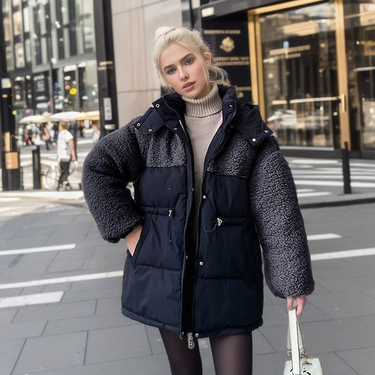 Hoodie With Drawstrings Warm-keeping Cotton Clothing Women's Coat Best YouTube Store