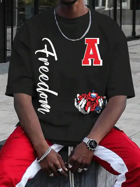 Roses and Diamonds Freedom T-Shirt for Men