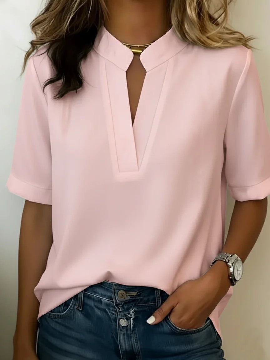 Women's Fashionable Casual V-Neck Elegant Shirt NorixaFashion.com