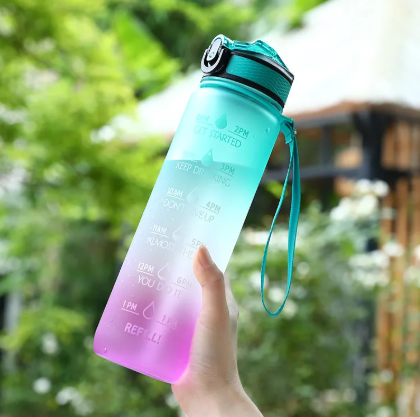 Gradient Color Sports Water Bottle LadyShow.Store