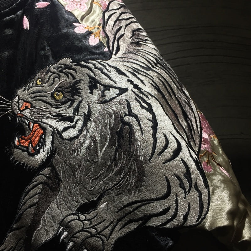 Men's Double-Sided Embroidered Jacket with Four Gods Pi-Mart