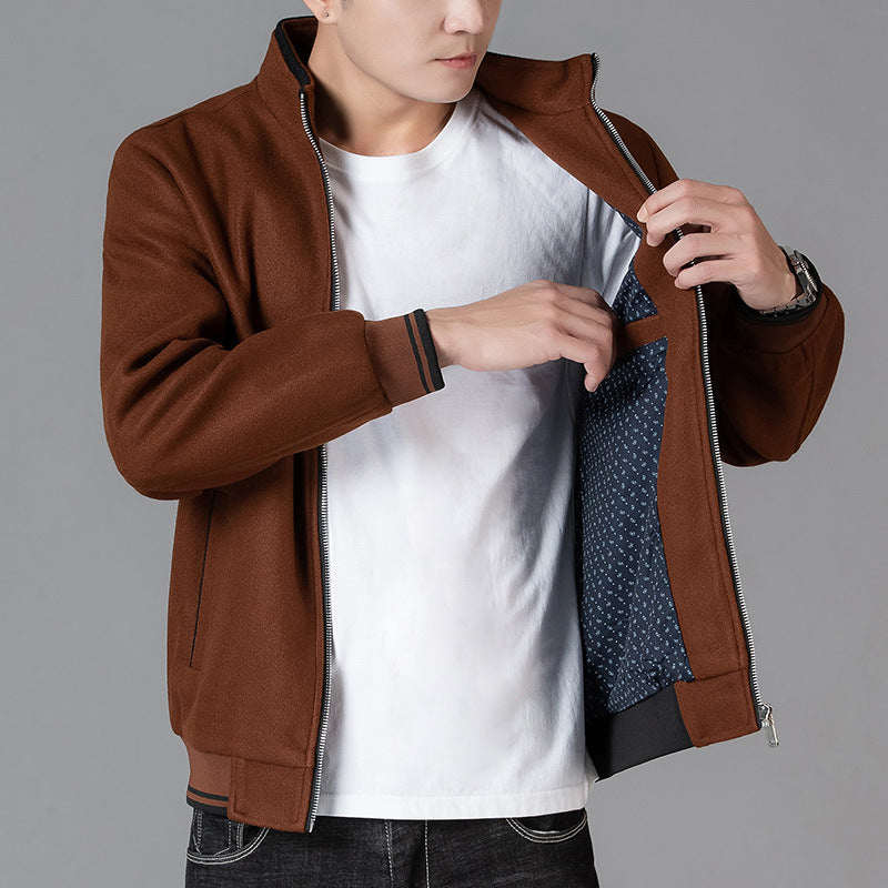 Autumn Clothing Coat Men's Woolen Fleece Jacket Top Best YouTube Store
