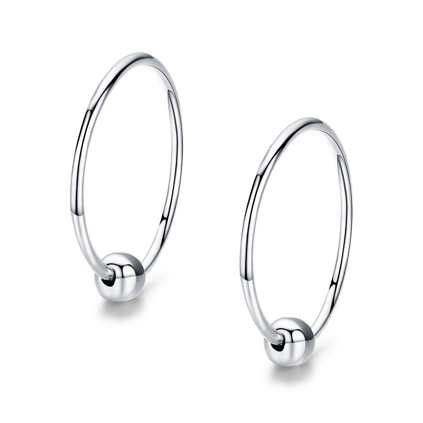 Hypoallergenic Sterling Silver Cartilage Dainty Thin Small Huggie Hoop Earring For Women LadyShow.Store