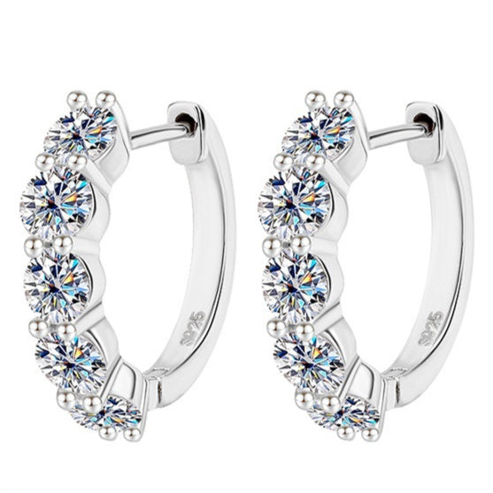 S925 Sterling Silver Moissanite Earrings LadyShow.Store
