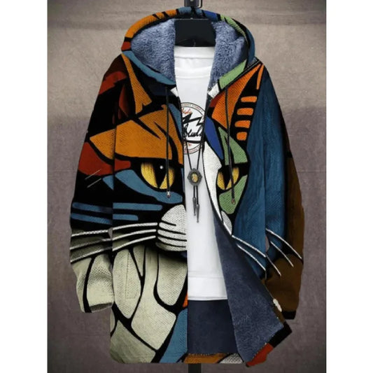 Hooded Cardigan Cotton Jacket - Gray Best YouTube Store