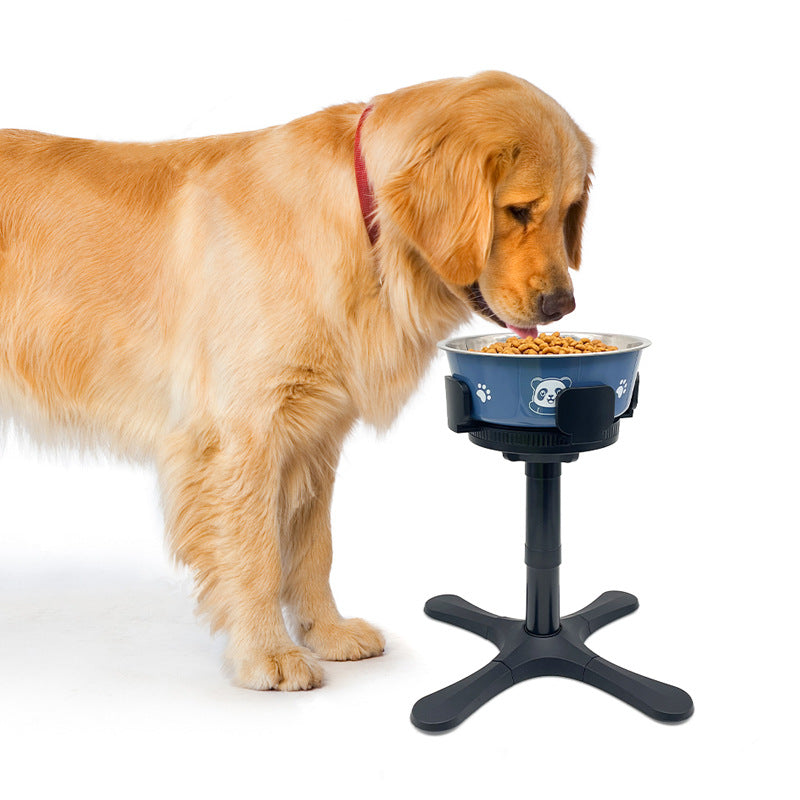 Pet Dog Bowl Bracket Lifting Adjustable Heightening Anti-tumble Pets Fashion